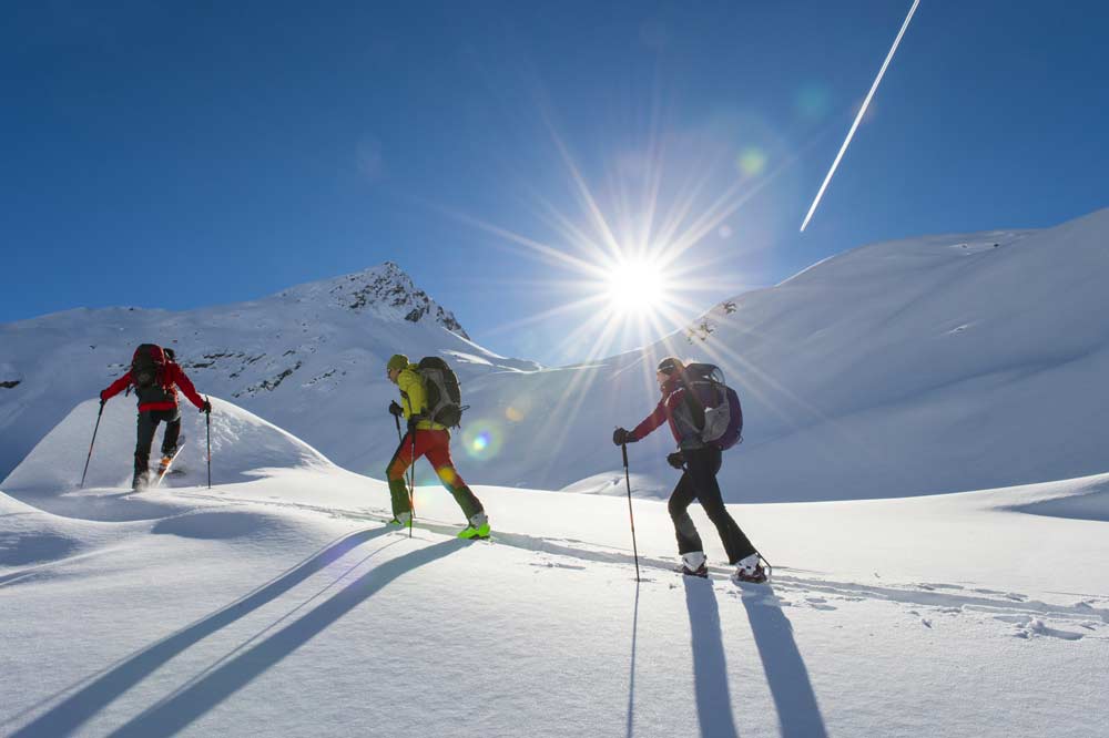 Eerste sneeuw! Training voor skitochten