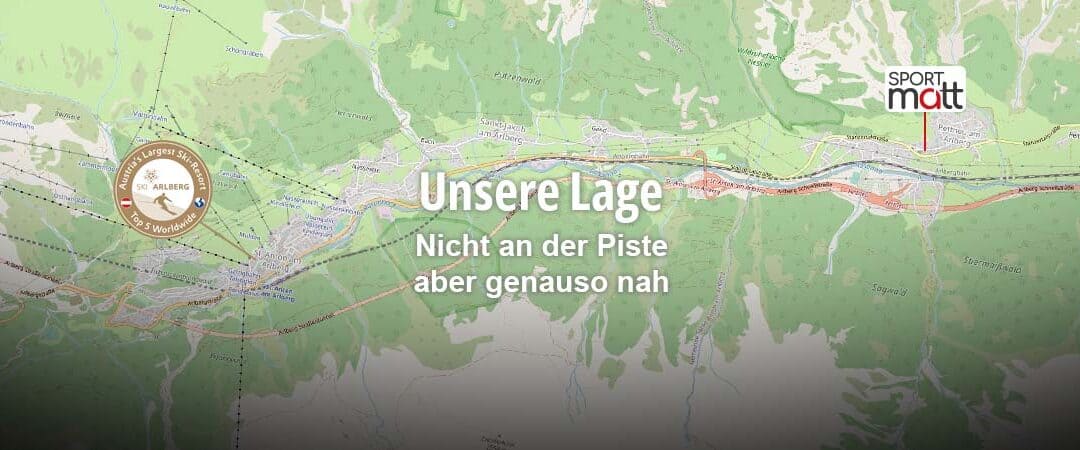 Unsere Lage – Nicht an der Piste aber genauso nah